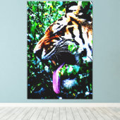Amur Tiger 40x60 (100x150cm) Waccnm Leinwanddruck (Insitu (Holzboden))