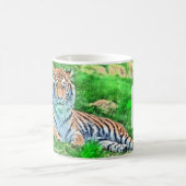 Amur-Tiger auf grüner Tasse (Mittel)