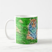 Amur-Tiger auf grüner Tasse (Links)