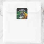 Amur-Tiger-Aufkleber Quadratischer Aufkleber (Tasche)