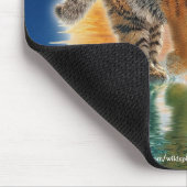 Amur Tiger Cub & Moon Fantasy Wildlife Mousepad (Ecke)