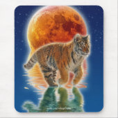 Amur Tiger Cub & Moon Fantasy Wildlife Mousepad (Vorne)