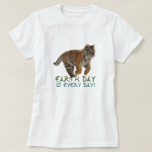 Amur Tiger Cub Planet Earth Day Art Shirt