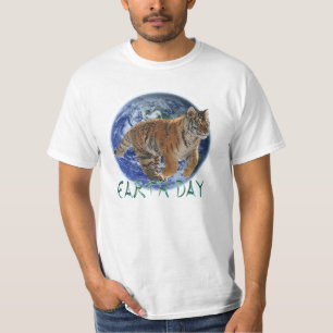 Amur Tiger Cub & Planet Earth Day Wildlife Shirt