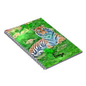 Amur Tiger in grünem Spiralheft Notizblock (Rechte Seite)