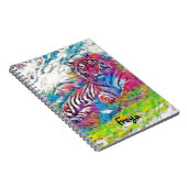 Amur Tiger in rosa Spiralplatte Notizblock (Rechte Seite)