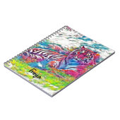 Amur Tiger in rosa Spiralplatte Notizblock (Linke Seite)