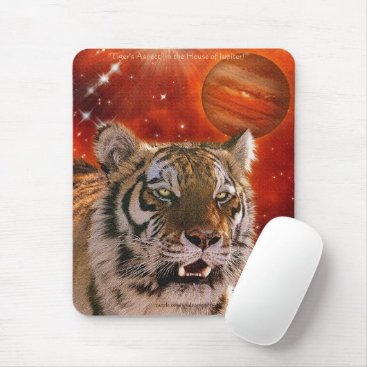 Amur Tiger & Jupiter Big Cat Fantasy Art Mousemat Mousepad (Mit Mouse)