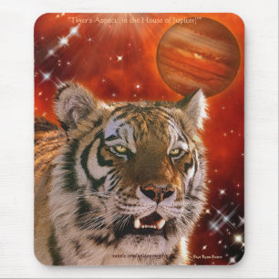 Amur Tiger & Jupiter Big Cat Fantasy Art Mousemat Mousepad