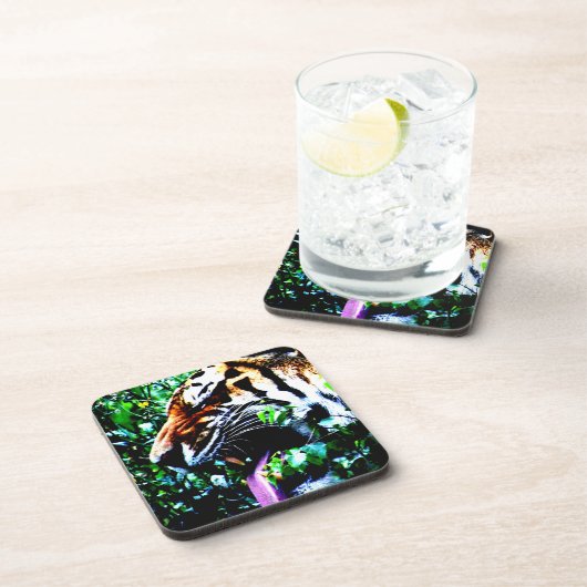 Amur Tiger Küstenercna Getränkeuntersetzer (Rechte Seite)