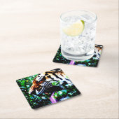 Amur Tiger Küstenercnm Rechteckiger Pappuntersetzer (Vor Ort)