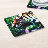 Amur Tiger Küstenercnm Rechteckiger Pappuntersetzer (angewinkelt)