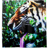 Amur Tiger sccna Duschvorhang (Vorderseite)