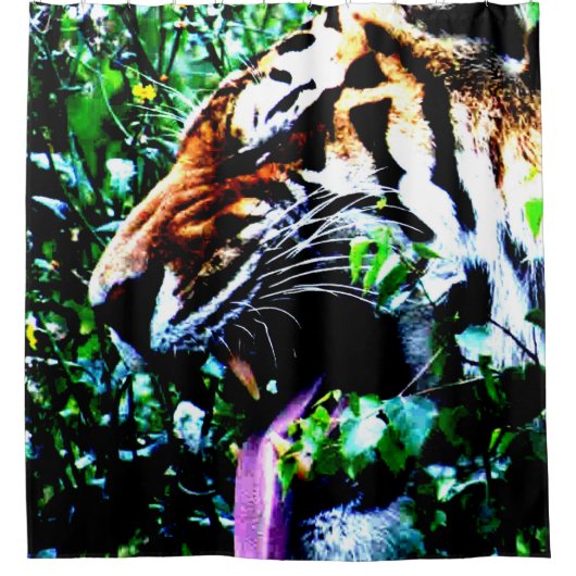 Amur Tiger sccnm Duschvorhang (Vorderseite)