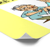 amüsanter Arzt-Spaß Poster (Ecke)