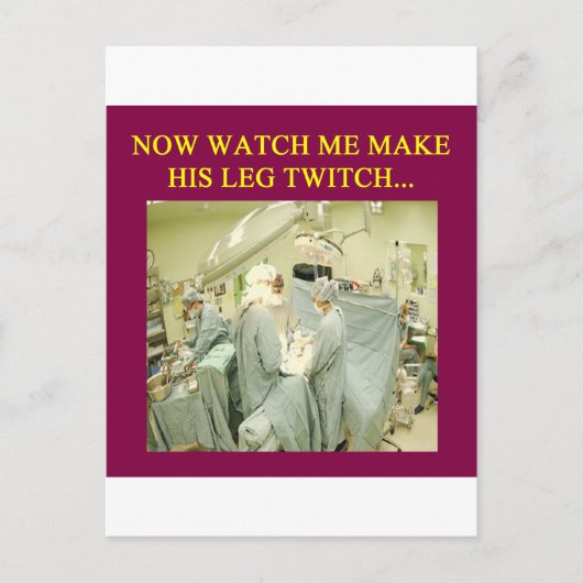 amüsanter Arzt-Spaß Postkarte (Vorderseite)