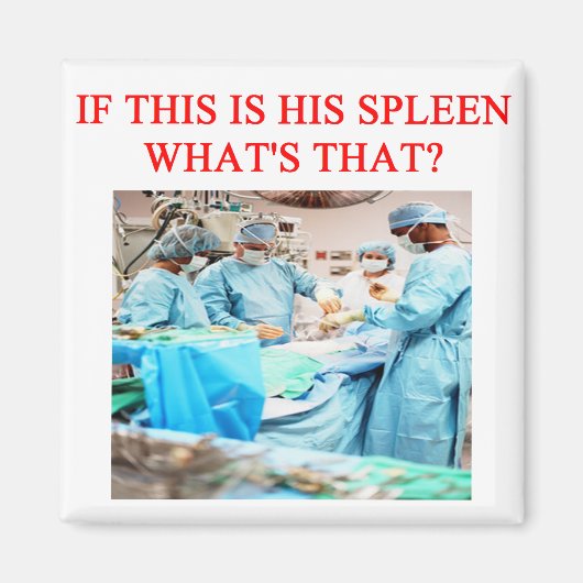 amüsanter Arzt Witz Magnet (Vorne)