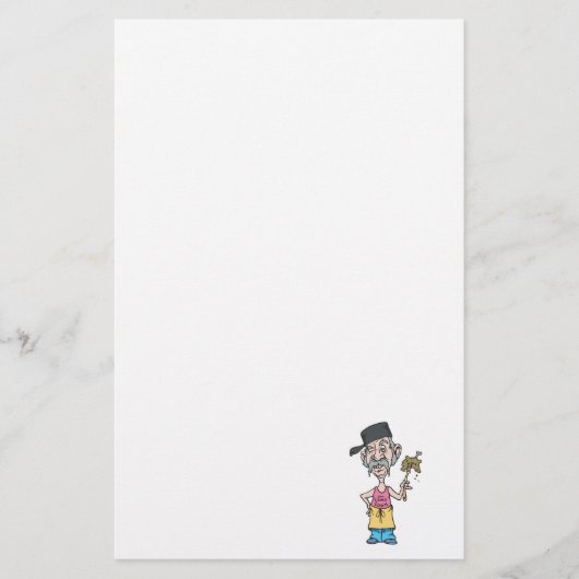 amüsanter Campingkoch mit Moschusstuhl Briefpapier (Vorderseite)