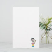 amüsanter Campingkoch mit Moschusstuhl Briefpapier (Stehend Vorderseite)