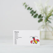 amüsanter Cartoon am Strand Visitenkarte (Stehend Vorderseite)