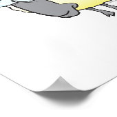 amüsanter Cartoon aus gegartem Schafsschaf Poster (Ecke)