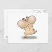 amüsanter Wangen-Hamster Postkarte (Vorne/Hinten)