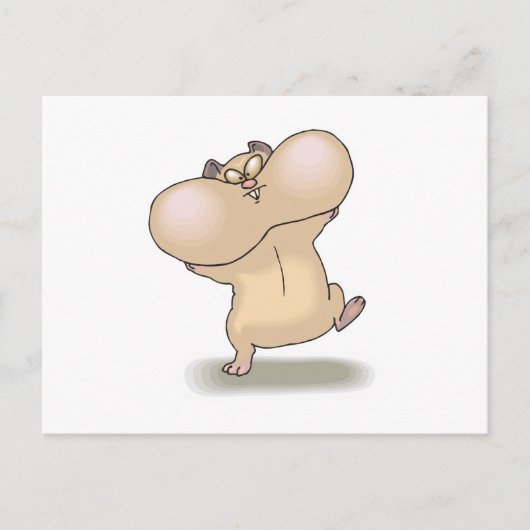 amüsanter Wangen-Hamster Postkarte (Vorderseite)