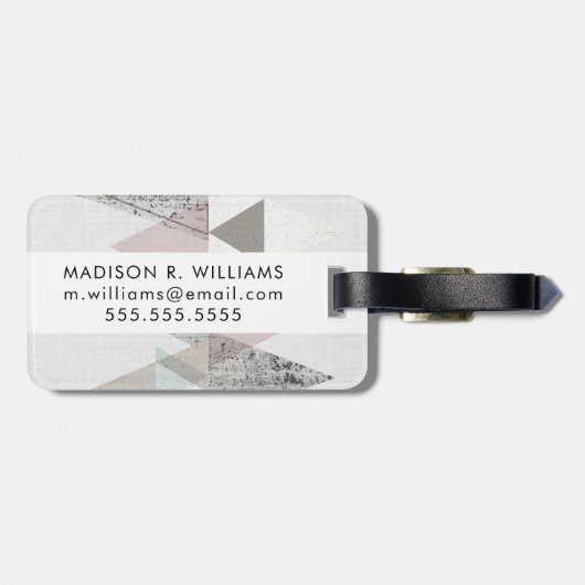 Amuse II | Geometrisch modern Gepäckanhänger (Rückseite horizontal)