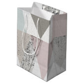 Amuse II | Geometrisch modern Mittlere Geschenktüte (Rückseite Schrägansicht)