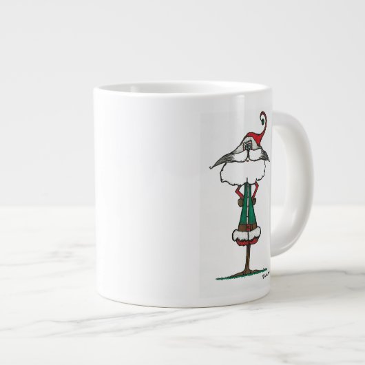 Amused Santa Jumbo-Tasse (Vorderseite Rechts)