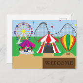 Amusement Park or Theme Park Postkarte (Vorne/Hinten)