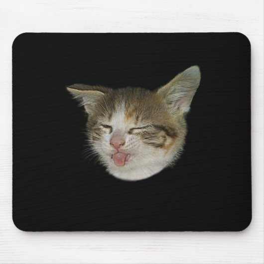Amüsierendes Gesicht niedlichen Kätzchens, das Mousepad (Vorne)