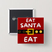 Amusing Essen Santa Eat Button (Vorne & Hinten)