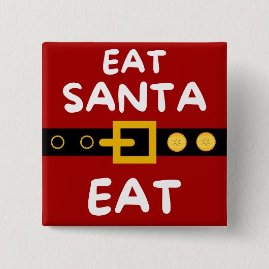 Amusing Essen Santa Eat Button (Vorderseite)