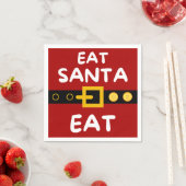 Amusing Essen Santa Eat Serviette (Beispiel)