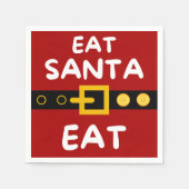 Amusing Essen Santa Eat Serviette (Vorderseite)