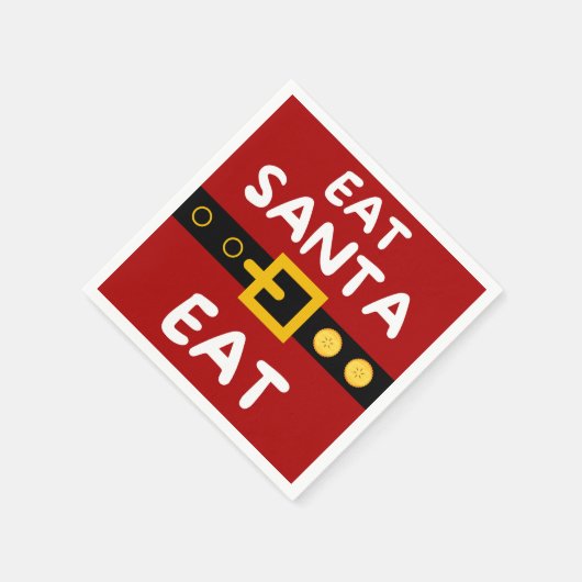 Amusing Essen Santa Eat Serviette (Ecke)