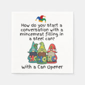 Amusing Mince Pie Opening Line Joke Serviette (Vorderseite)