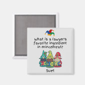 Amusing Mincemeat Lawyer Joke Magnet (Vorderseite/Rückseite)