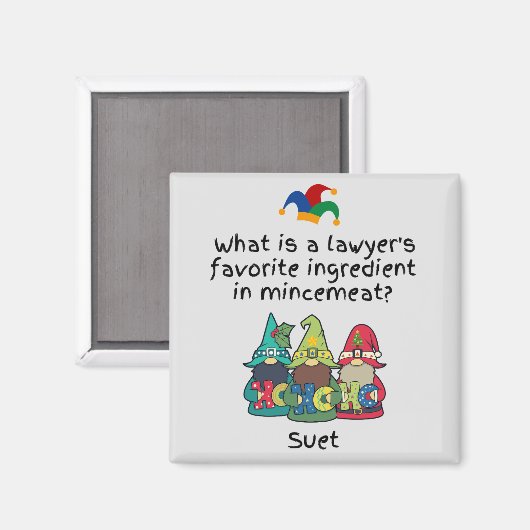 Amusing Mincemeat Lawyer Joke Magnet (Vorderseite/Rückseite)