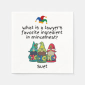 Amusing Mincemeat Lawyer Joke Serviette (Vorderseite)