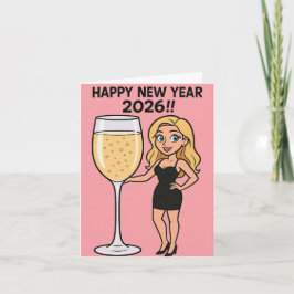 Amusing New Year's card Feiertagskarte