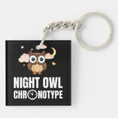 Amusing Night Owl Chronotype Schlüsselanhänger (Rückseite)