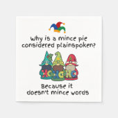 Amusing Plainspoken Mince Pie Joke Serviette (Vorderseite)