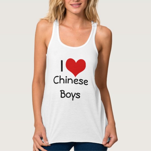 AMWF - I Herz-chinesisches Jungen-T-Shirt - Frauen Tank Top (Vorderseite)
