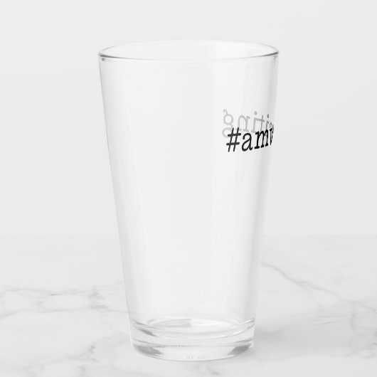 #amwriting glas (Rechts)
