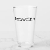 #amwriting glas (Vorderseite)