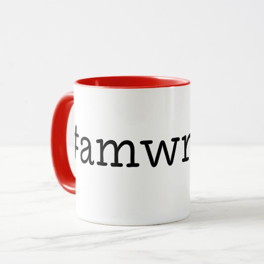 #amwriting tasse (Vorderseite Links)
