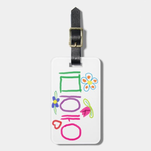 Amy (auf Koreanisch) Gepäckanhänger (Vorderseite vertikal)