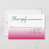 Amy Bows Ribbon & Lace UAWG fuschia RSVP Karte (Rückseite)